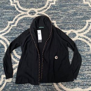 Lauren Ralph Lauren Cardigan Sweater Sz M $169 Nw